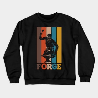 Retro Blacksmith Hooby Blaksmiting Forge Gift Crewneck Sweatshirt